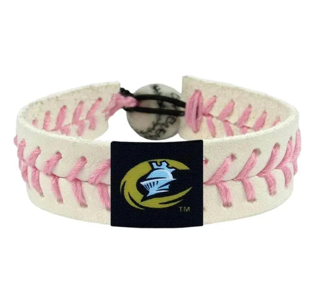 Charlotte Knights Baseball Leather Bracelet Pink Bead - ToylandEU™
