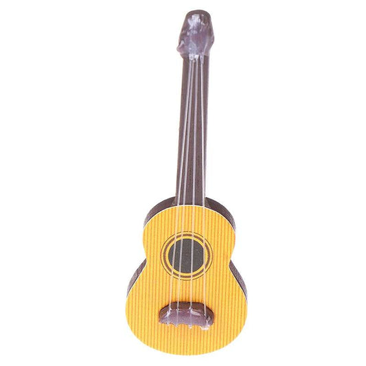 Charming 7cm Mini Wooden Guitar for Dollhouses and Fairy Gardens - ToylandEU