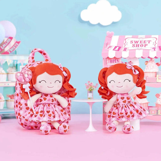 Charming Curly Hair Plush Doll Backpack - Adorable 30cm Toy for Kids - ToylandEU