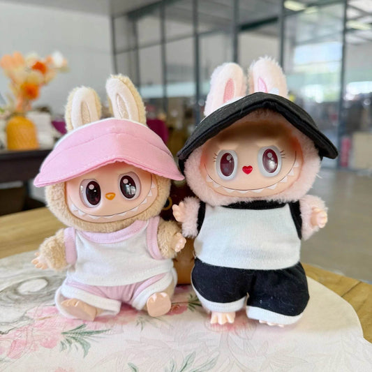 Charming Doll Accessories Set for 15 to 17 Centimeter Labubu Dolls Featuring Summer Beach Style Outfit for Kids Labubu - ToylandEU