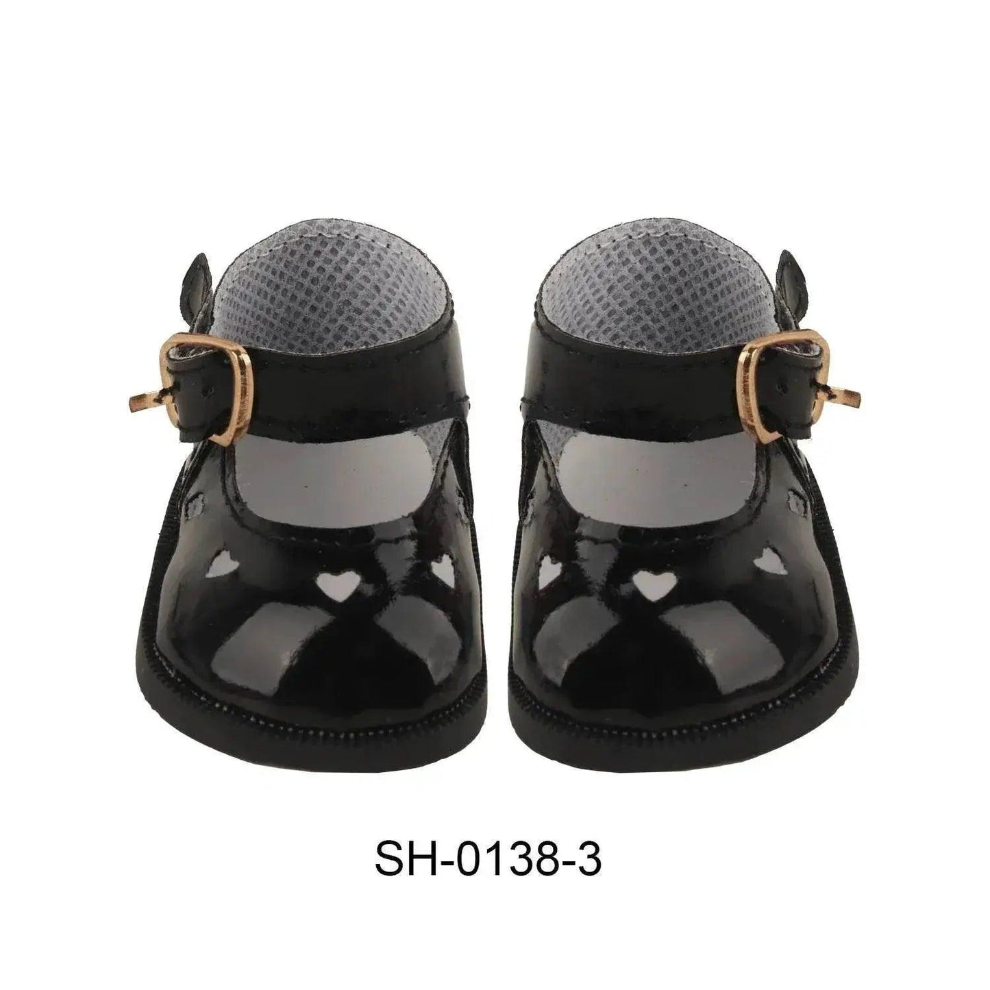 Charming Doll Shoes 7cm Heart Cutout Toyland EU - ToylandEU™