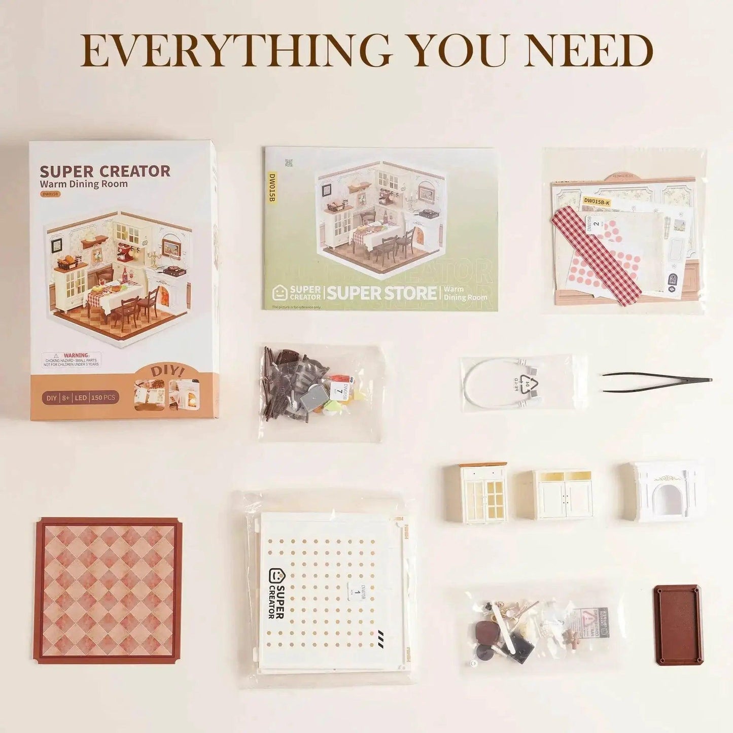 Charming Dollhouse Kit 1To24 Dining Room Toyland EU - ToylandEU™