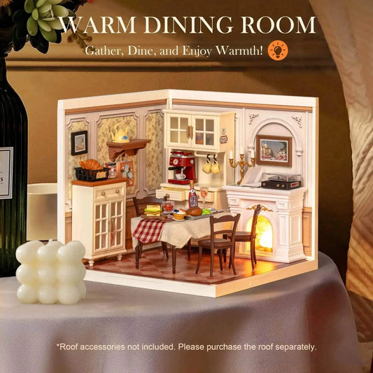 Charming Dollhouse Kit 1To24 Dining Room Toyland EU - ToylandEU™