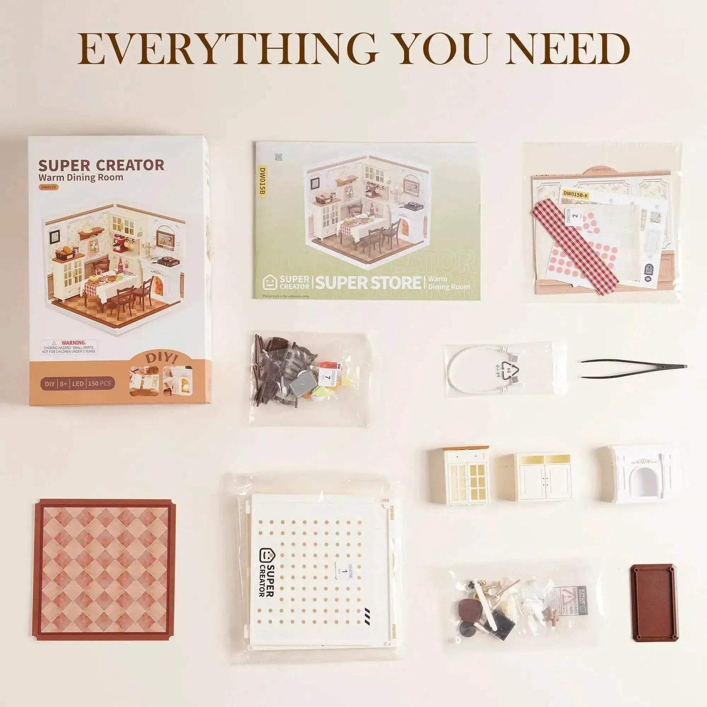 Charming Dollhouse Kit 1To24 Dining Room Toyland EU - ToylandEU™