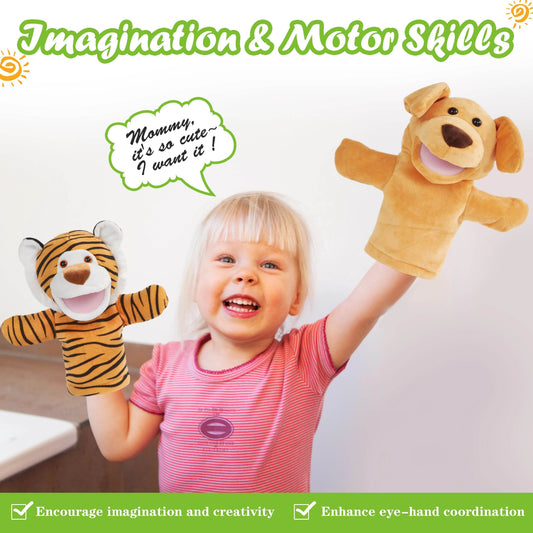 Charming Handmade Dog Plush Finger Puppets for Creative Storytelling - ToylandEU