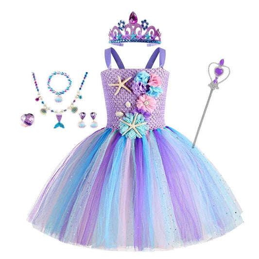 Charming Mermaid Tutu Dress Under Sea Theme For Girls 1 12 - ToylandEU