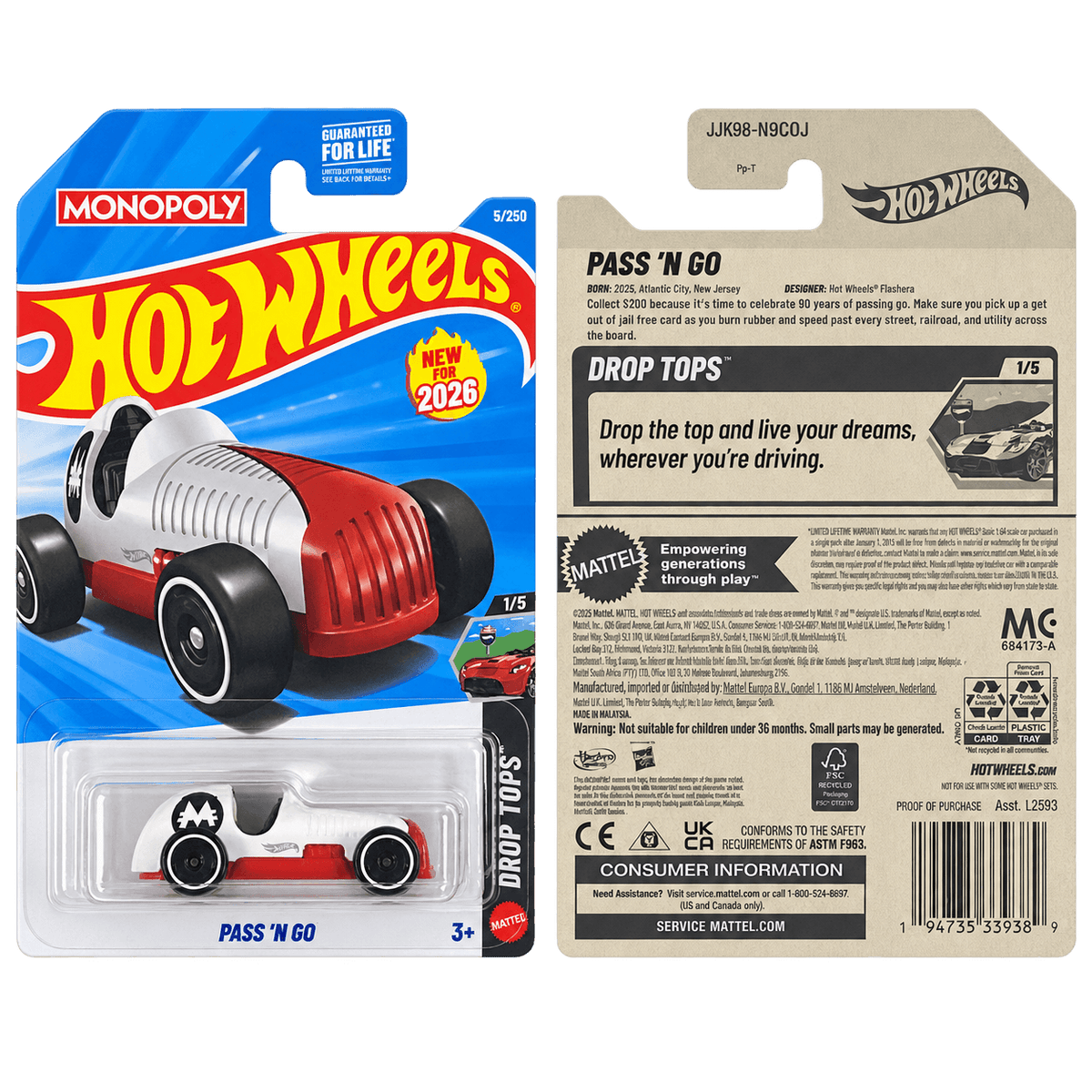 Hot Wheels Diecast Car | Pass N Go Fantasy Racer | Series 5 | 1 64 Scale