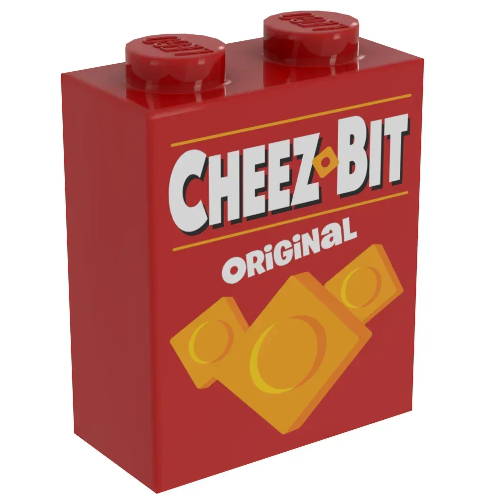 Cheez-Bits Minifig Snack Box made using LEGO part - B3 Customs - ToylandEU