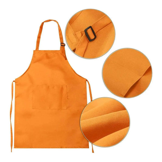 Children's Chef Apron with Front Pocket and Hat Set for Boys and Girls Kitchen Craft and Painting Activities - ToylandEU™