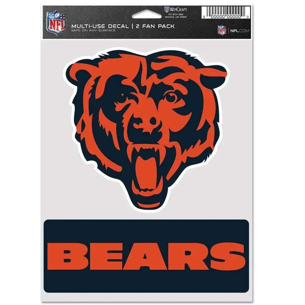 Chicago Bears Decal Multi Use Fan 2 Pack Safe On Surfaces - ToylandEU™