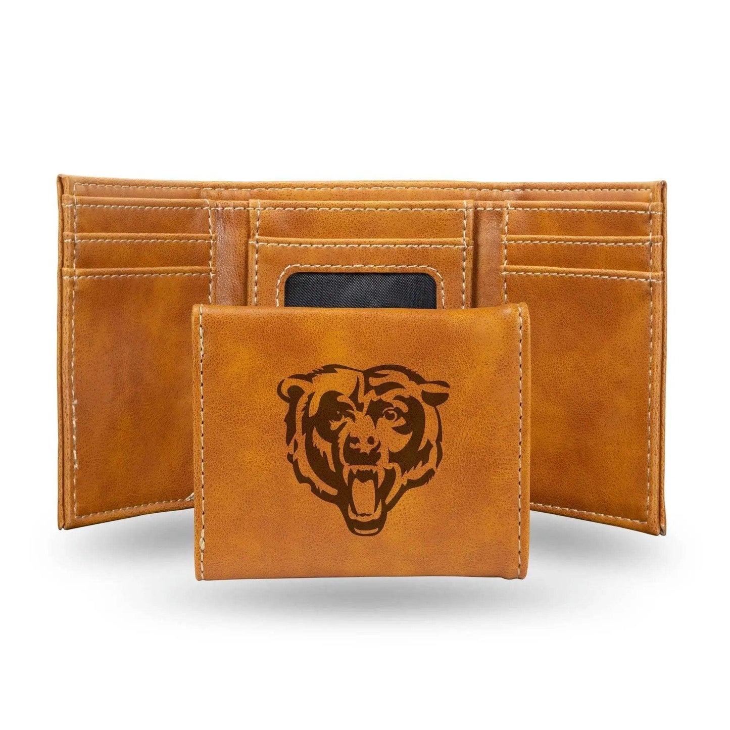 Chicago Bears Leather Wallet Trifold Laser Engraved Gift - ToylandEU™