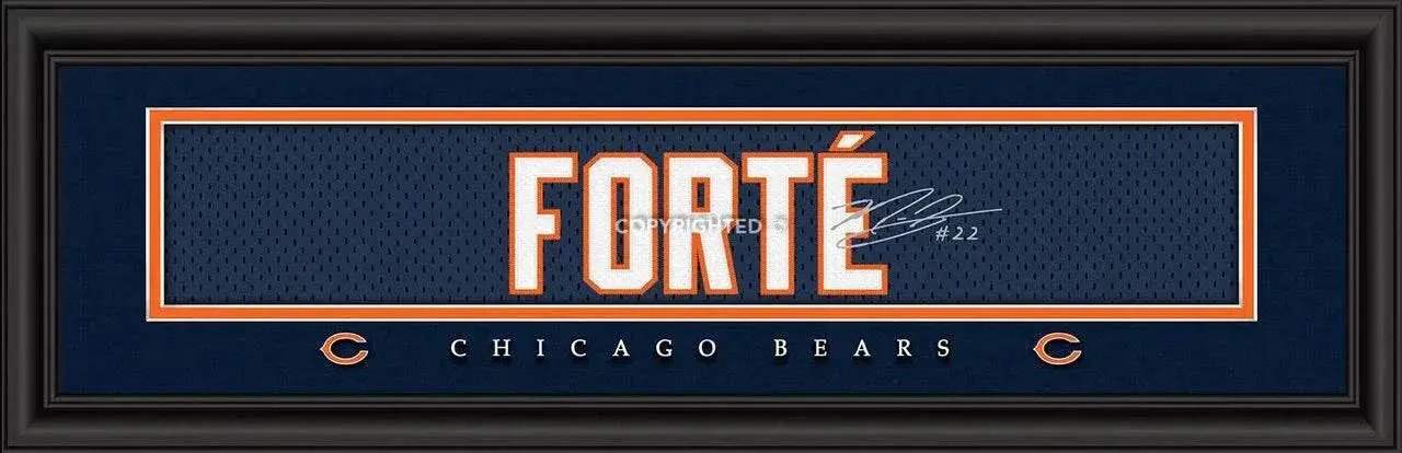 Chicago Bears Matt Forte 8x24 Signature Print Framed - ToylandEU™