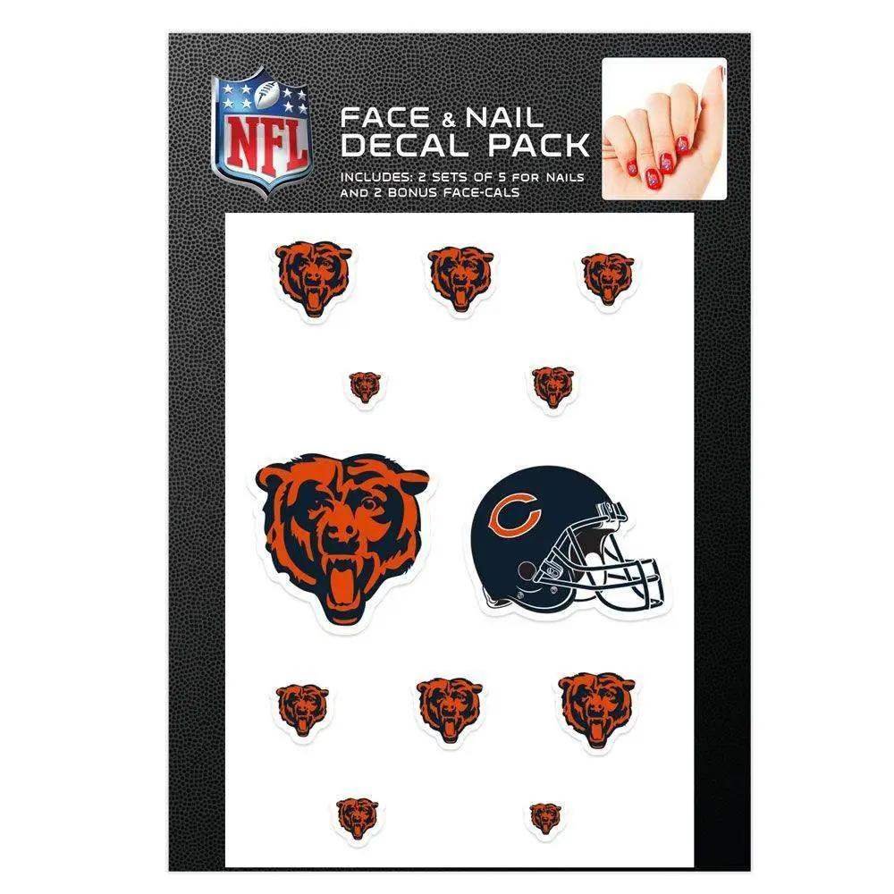 Chicago Bears Nail Cals And Face Cals Waterless Decals - ToylandEU™