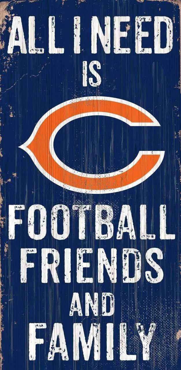 Chicago Bears Wooden Sign 6x12 Football Friends And Family - ToylandEU™