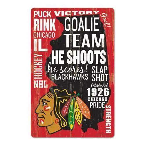 Chicago Blackhawks 11x17 Wood Sign Wordage Decor Wall Art - ToylandEU™
