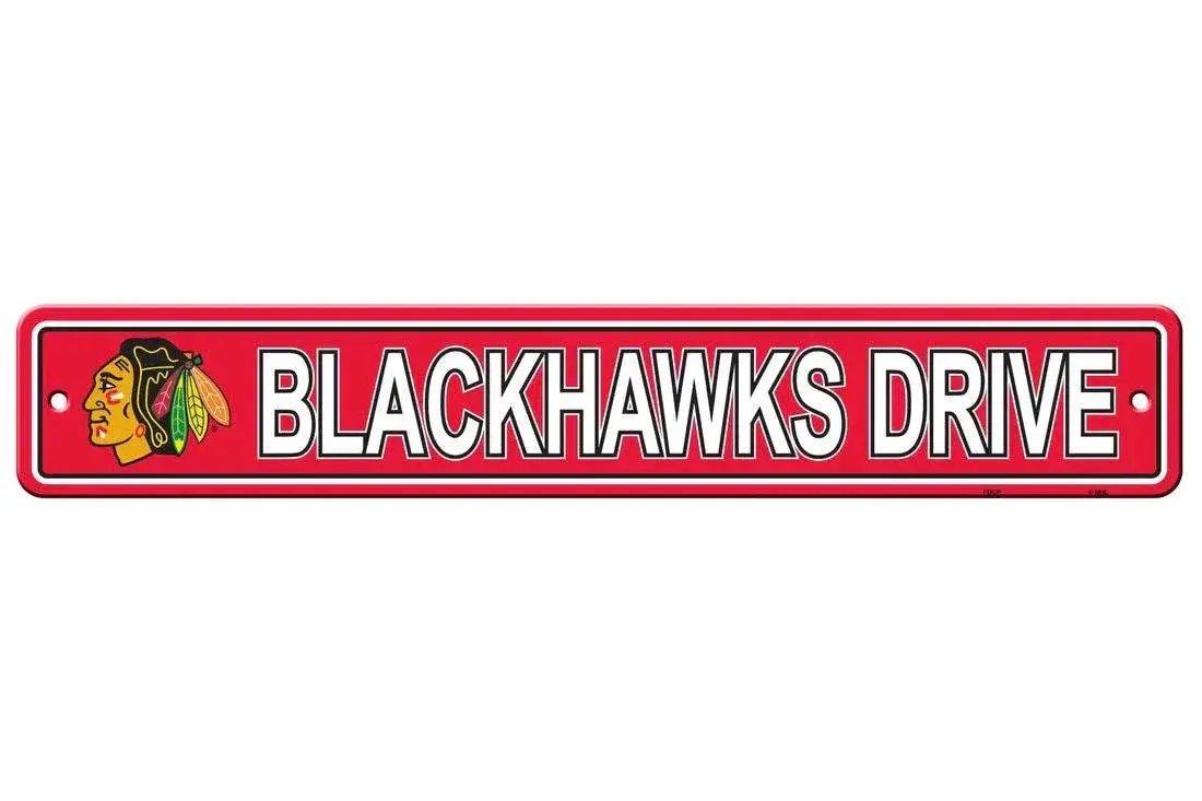 Chicago Blackhawks 4x24 Plastic Street Sign CO Decor - ToylandEU™