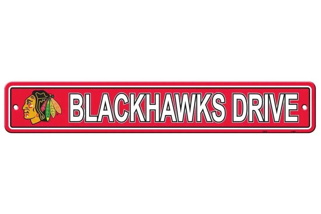 Chicago Blackhawks 4x24 Plastic Street Sign CO Decor - ToylandEU™