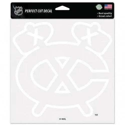 Chicago Blackhawks 8x8 Perfect Cut White Vinyl Decal - ToylandEU™