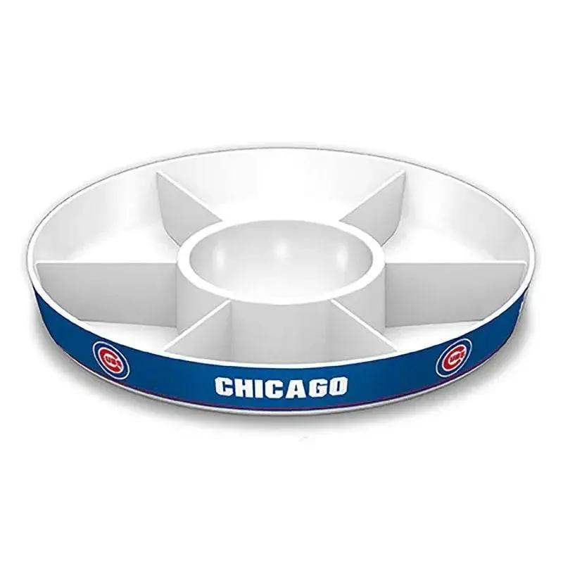 Chicago Cubs Party Platter Melamine With Dividers Dip Bowl - ToylandEU™