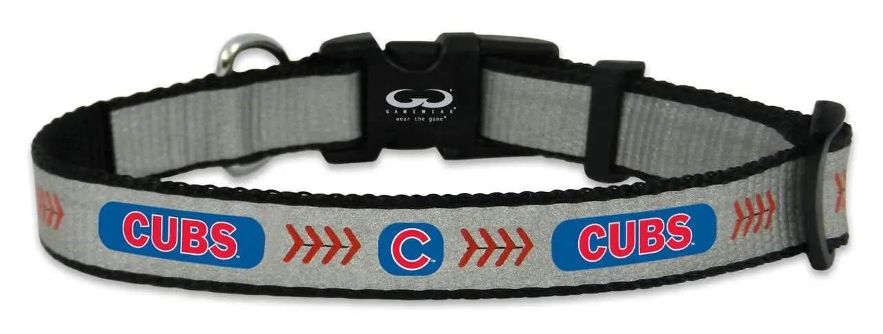 Chicago Cubs Reflective Pet Collar Size Small Baseball - ToylandEU™