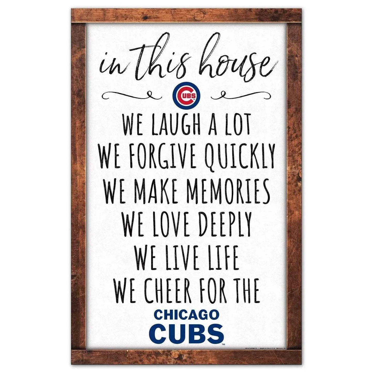 Chicago Cubs Sign 11x17 Wood Sign For Home Wall Decor - ToylandEU™