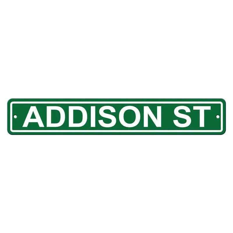 Chicago Cubs Sign 4x24 Plastic Street Style Addison CO - ToylandEU™