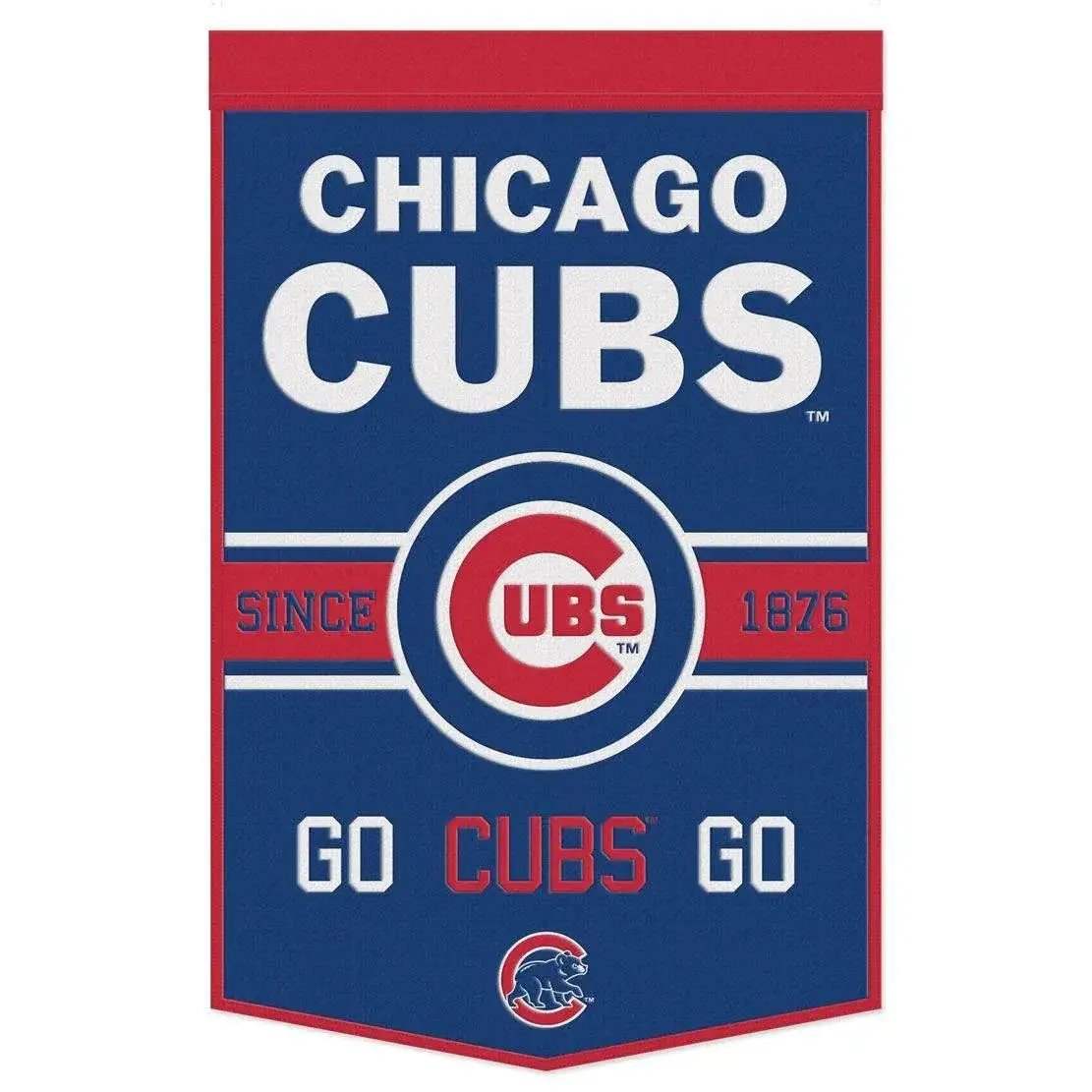 Chicago Cubs Wool Banner 24x38 Dynasty Slogan Wall Decor - ToylandEU™