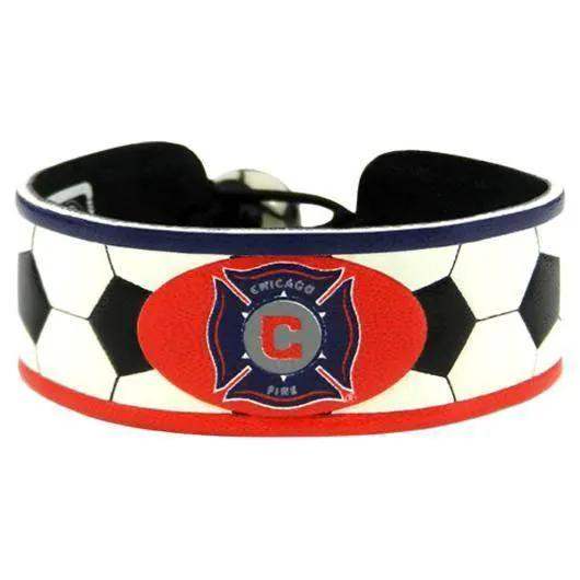 Chicago Fire Leather Bracelet Ceramic Bead Adjustable - ToylandEU™