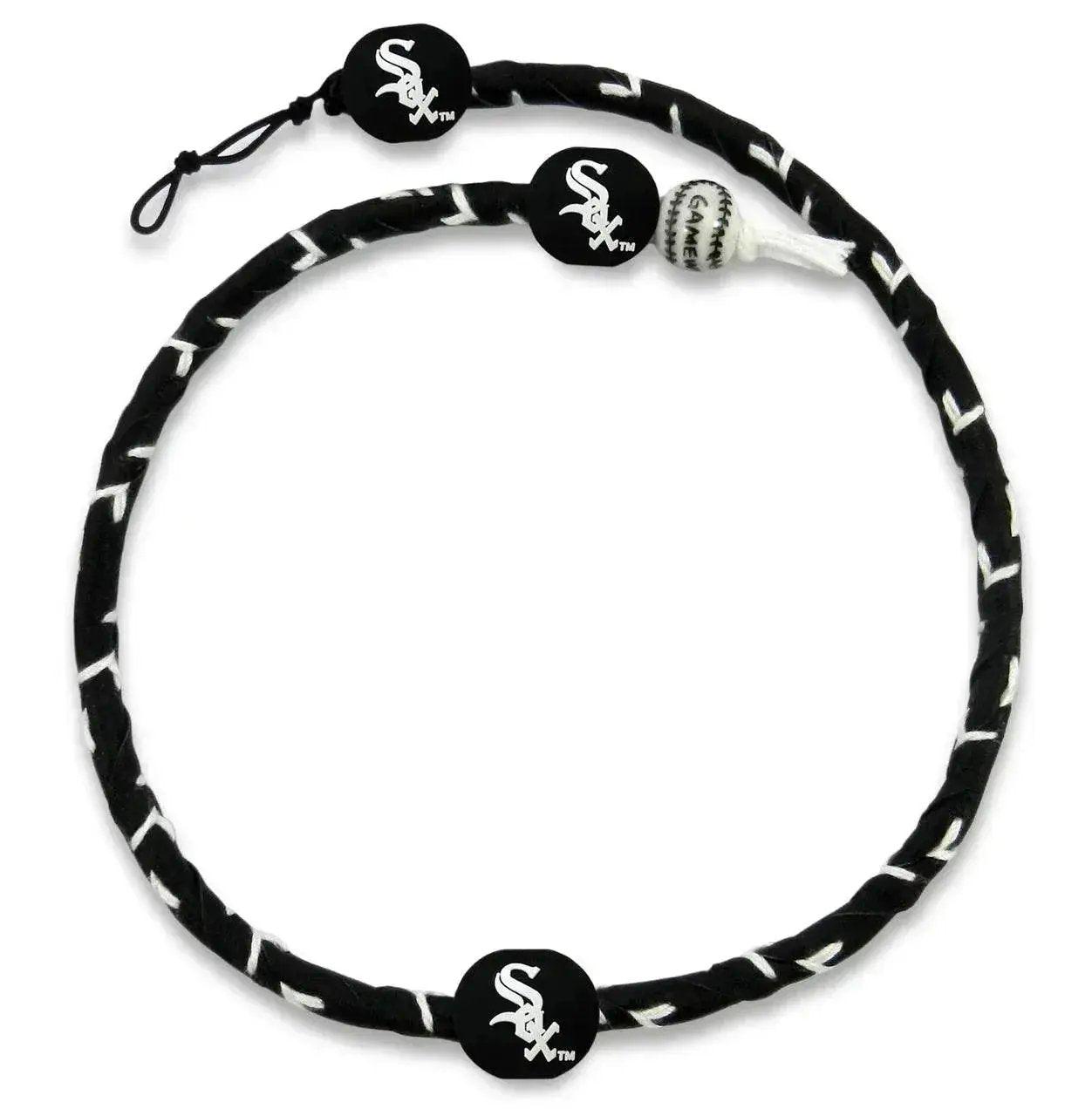 Chicago White Sox Frozen Rope Necklace Team Color Baseball - ToylandEU™