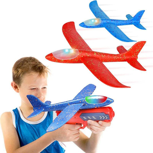 Children Foam Plane Launcher Toy Outdoor Catapult Gun - ToylandEU