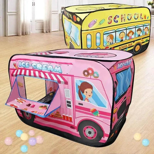 Children'S Indoor Ice Cream Car Tent Toys Playhouse Game House - ToylandEU™