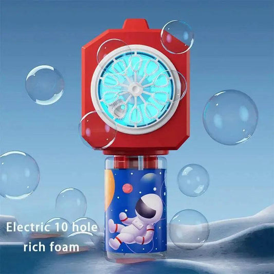 Childrens Handheld Automatic Porous Space Bubble Gun Outdoor Entertainment Toy Without Bubble Water - ToylandEU™