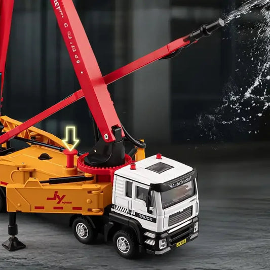 Choice Concrete Pump Truck Diecast Model With Sound And Light For Collectors - ToylandEU