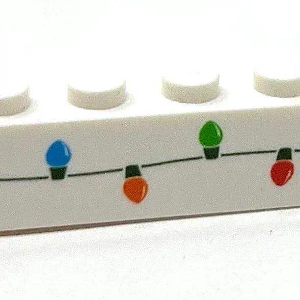Custom Printed LEGO Brick 1x8 Christmas Lights for Builders - ToylandEU
