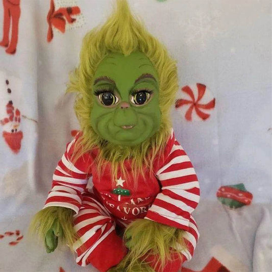 Christmas Plush Doll Green Monster Grinch Baby Toys Decor - ToylandEU