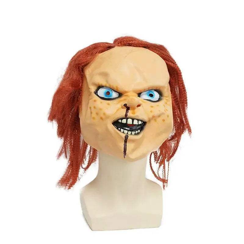Chucky-Inspired Kids Halloween Costume with Striped Pants & Mask - ToylandEU™