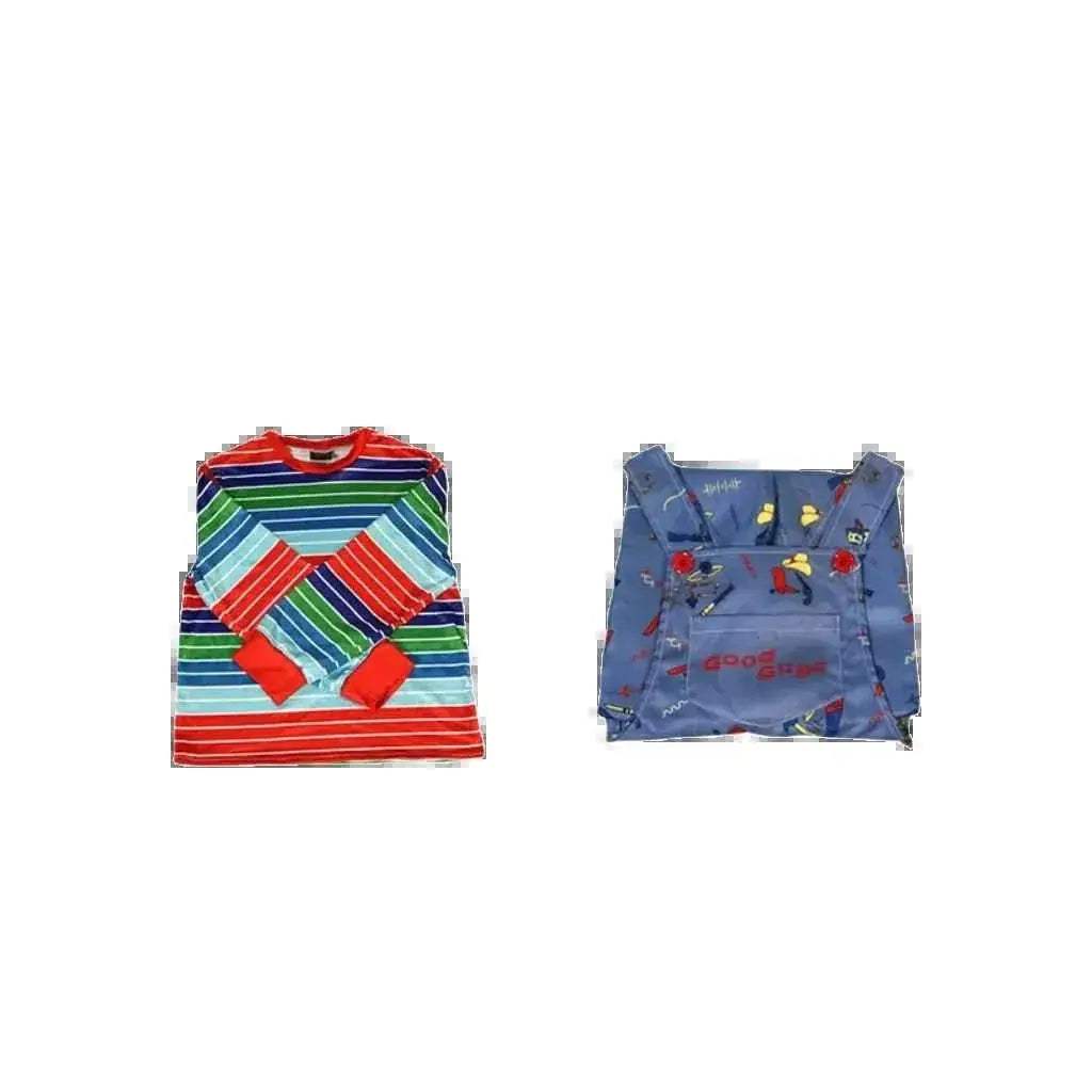 Chucky-Inspired Kids Halloween Costume with Striped Pants & Mask - ToylandEU™