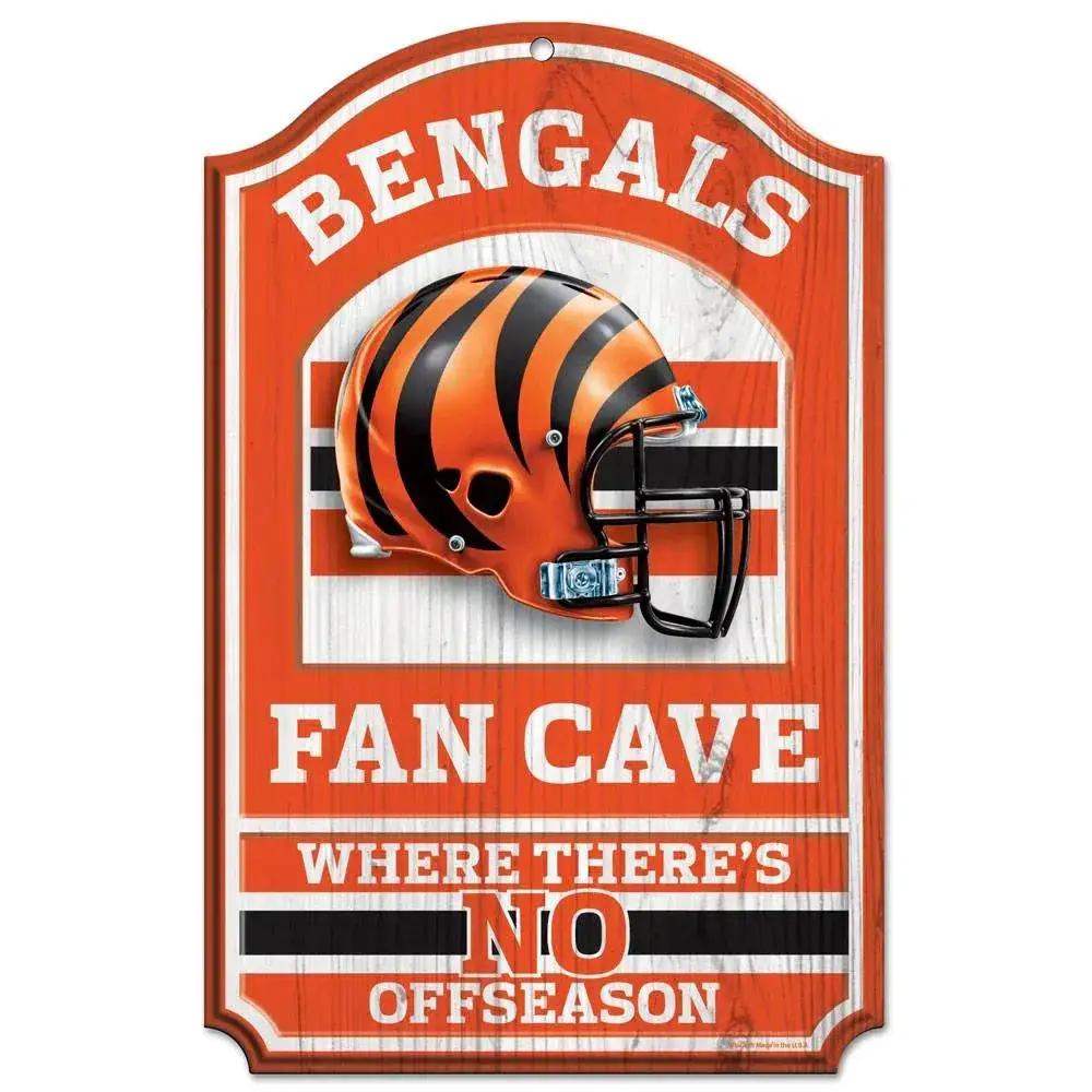 Cincinnati Bengals 11x17 Wood Fan Cave Sign Wall Decor - ToylandEU™