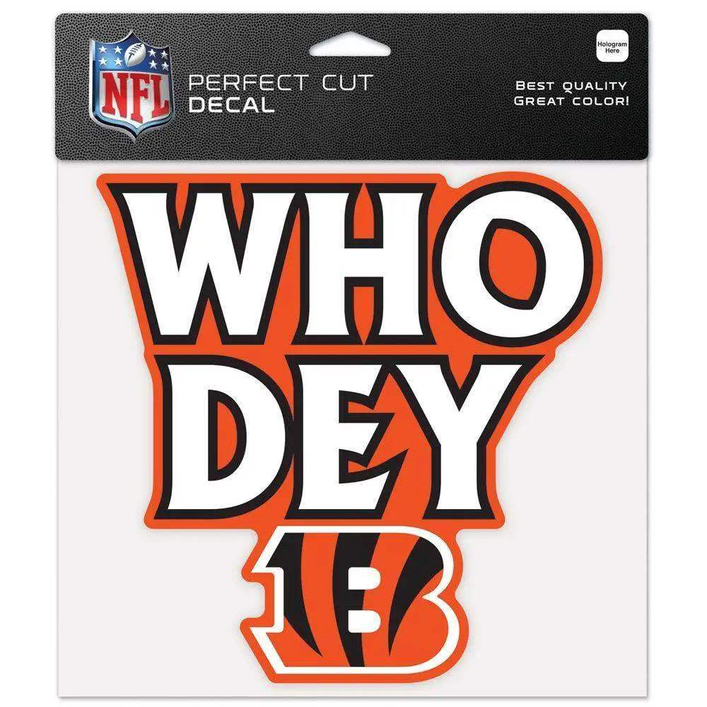 Cincinnati Bengals Decal 8x8 Perfect Cut Color Slogan - ToylandEU™