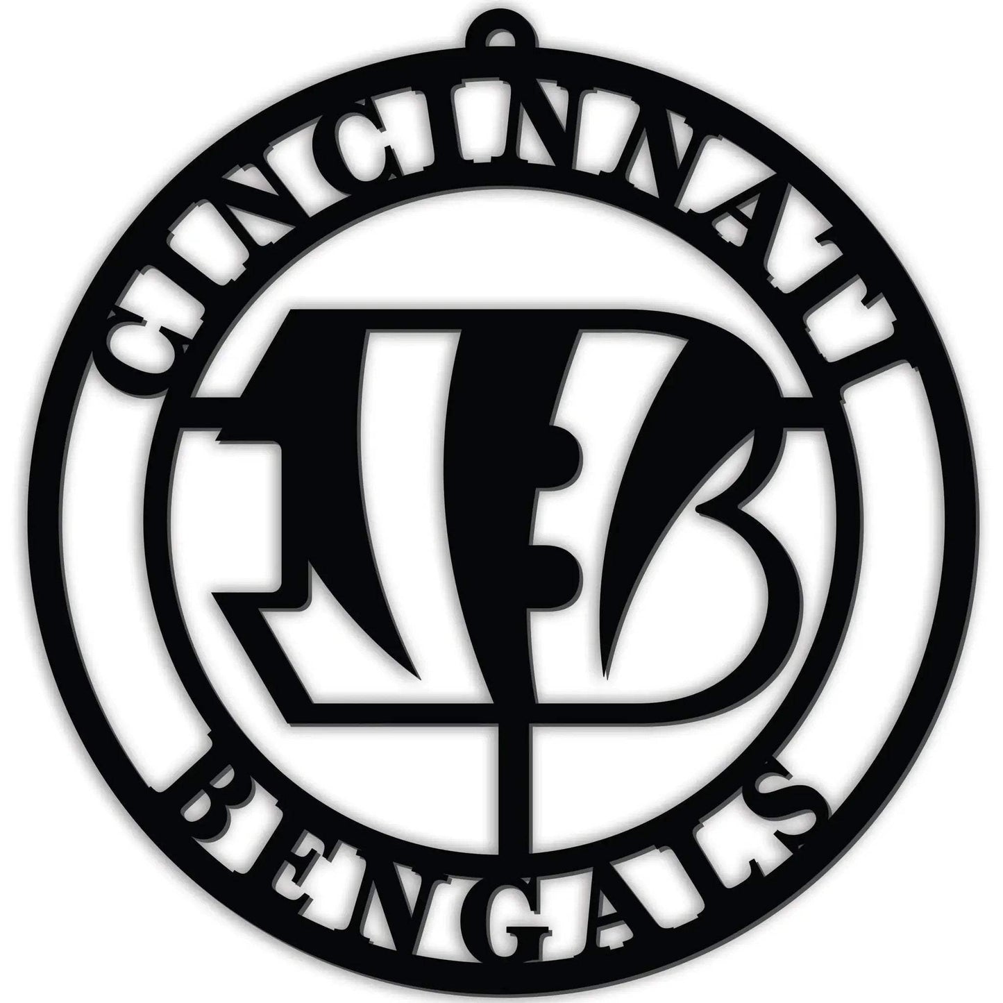 Cincinnati Bengals Door Hanger Sign 16 Inch Black PVC - ToylandEU™
