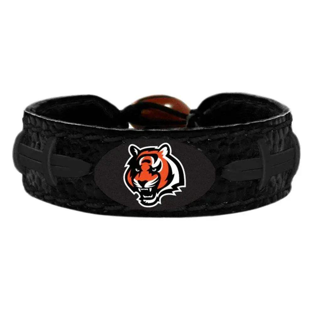 Cincinnati Bengals Leather Bracelet Black Ceramic Bead - ToylandEU™