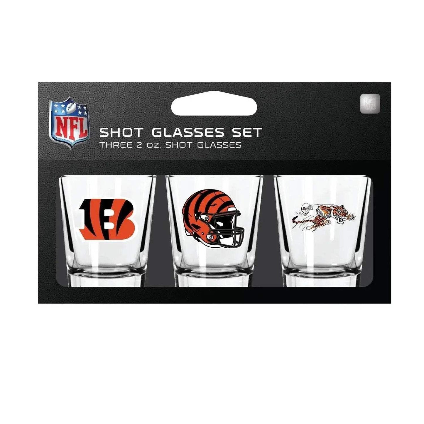 Cincinnati Bengals Shot Glass Set 3 Pack Dishwasher Safe - ToylandEU™