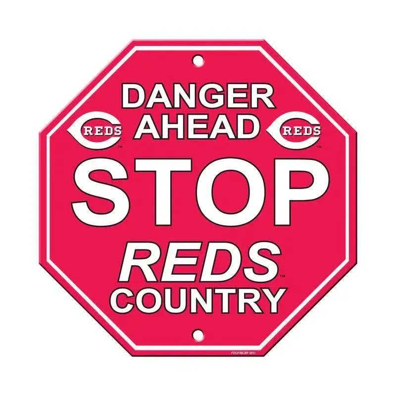 Cincinnati Reds 12x12 Plastic Stop Style Sign With Logo - ToylandEU™