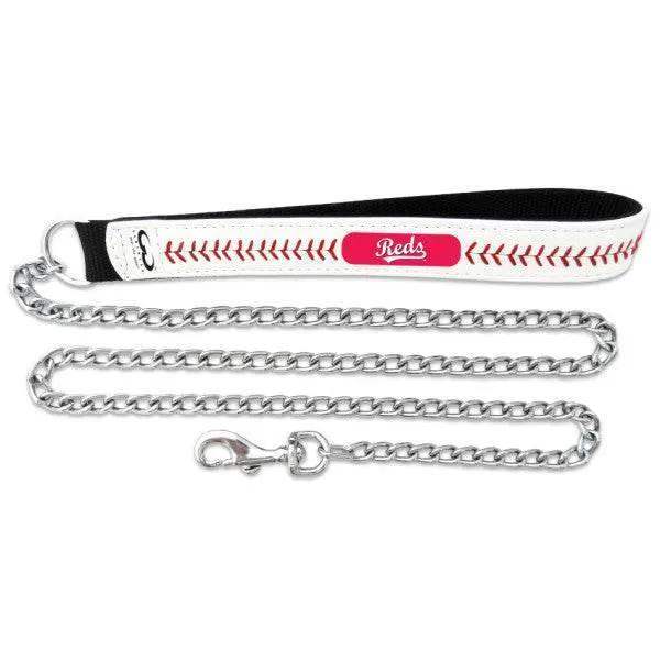 Cincinnati Reds Pet Leash Leather Chain Baseball Medium - ToylandEU