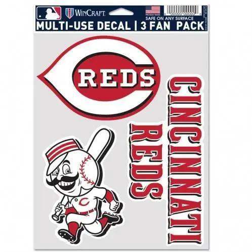 Cincinnati Reds Versatile Decal 3 Pack Fan Sheets Bundle - ToylandEU™