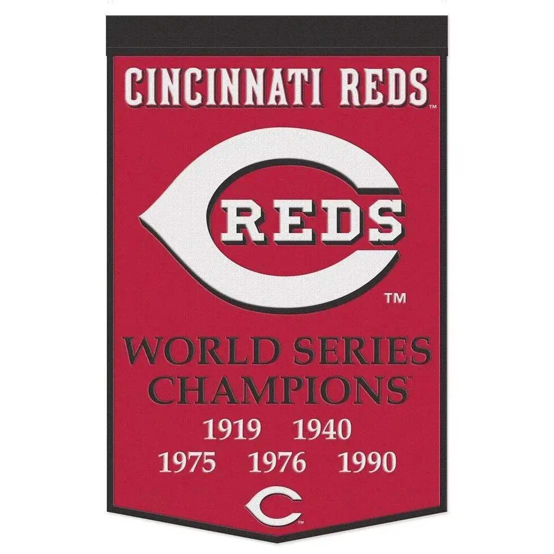 Cincinnati Reds Wool Banner 24x38 Dynasty Champ Design - ToylandEU™