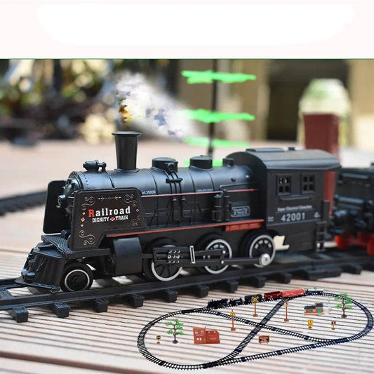 Classic Electric Steam Train Toy Set with Realistic Track Experience - ToylandEU