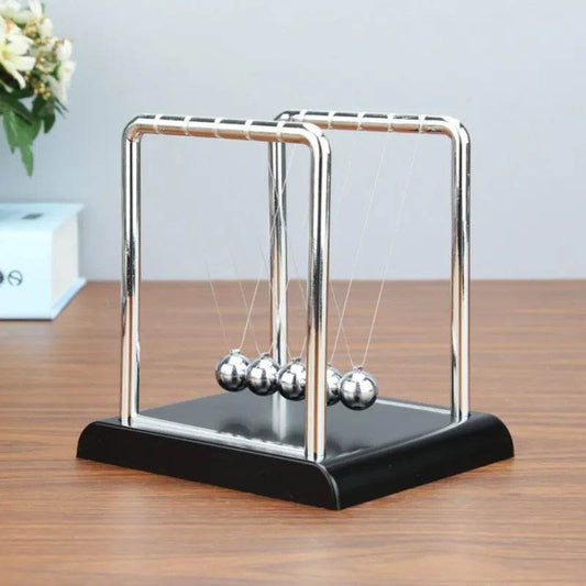 Classic Newton's Cradle: Stress Relief Science Desk Toy for All Ages - ToylandEU