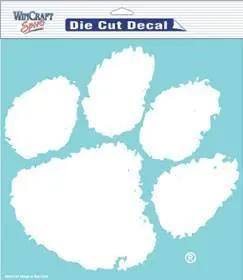 Clemson Tigers Decal 8x8 Die Cut White - ToylandEU™