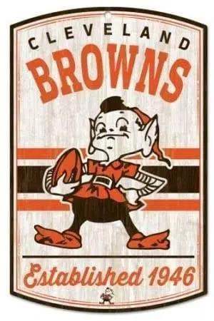 Cleveland Browns 11x17 Wood Sign Classic Logo Retro - ToylandEU™